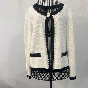 Chic Black and White Cardigan